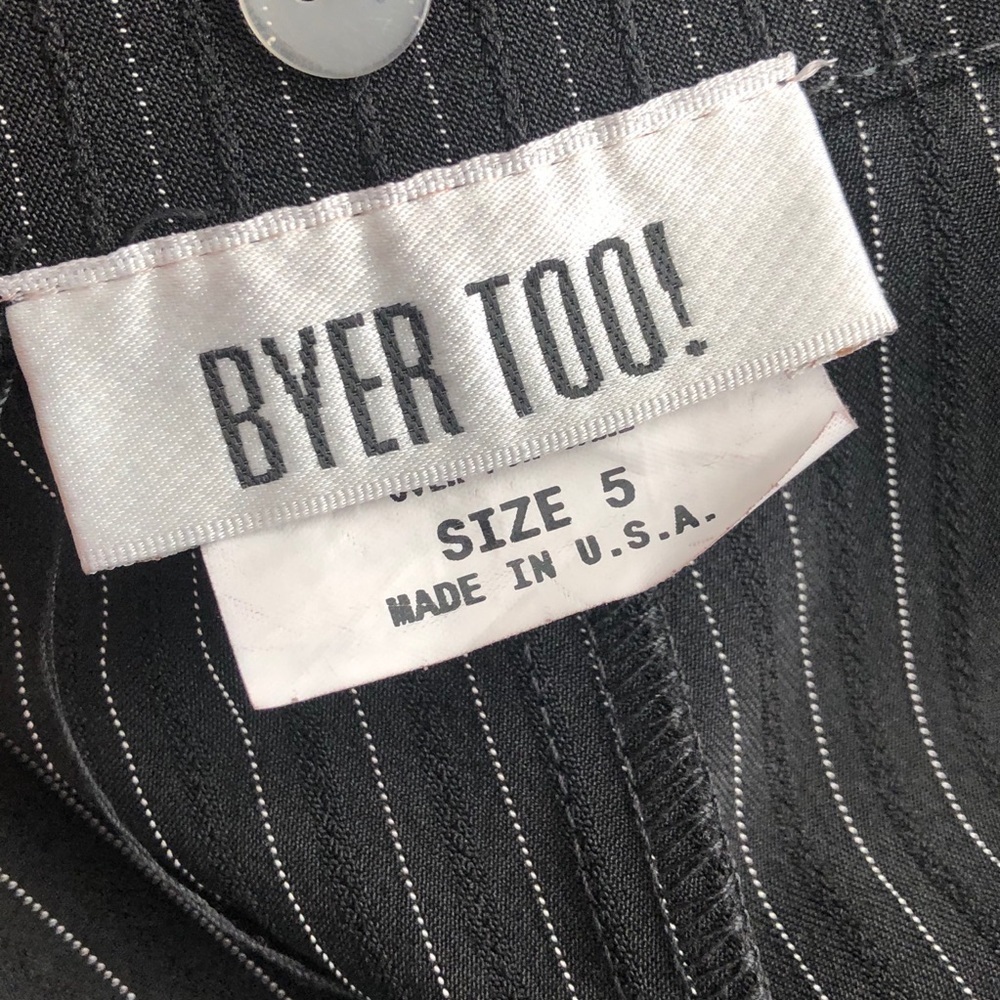 BYER TOO! | Black Pinstriped Bell Sleeve Blazer - Picture 6 of 6